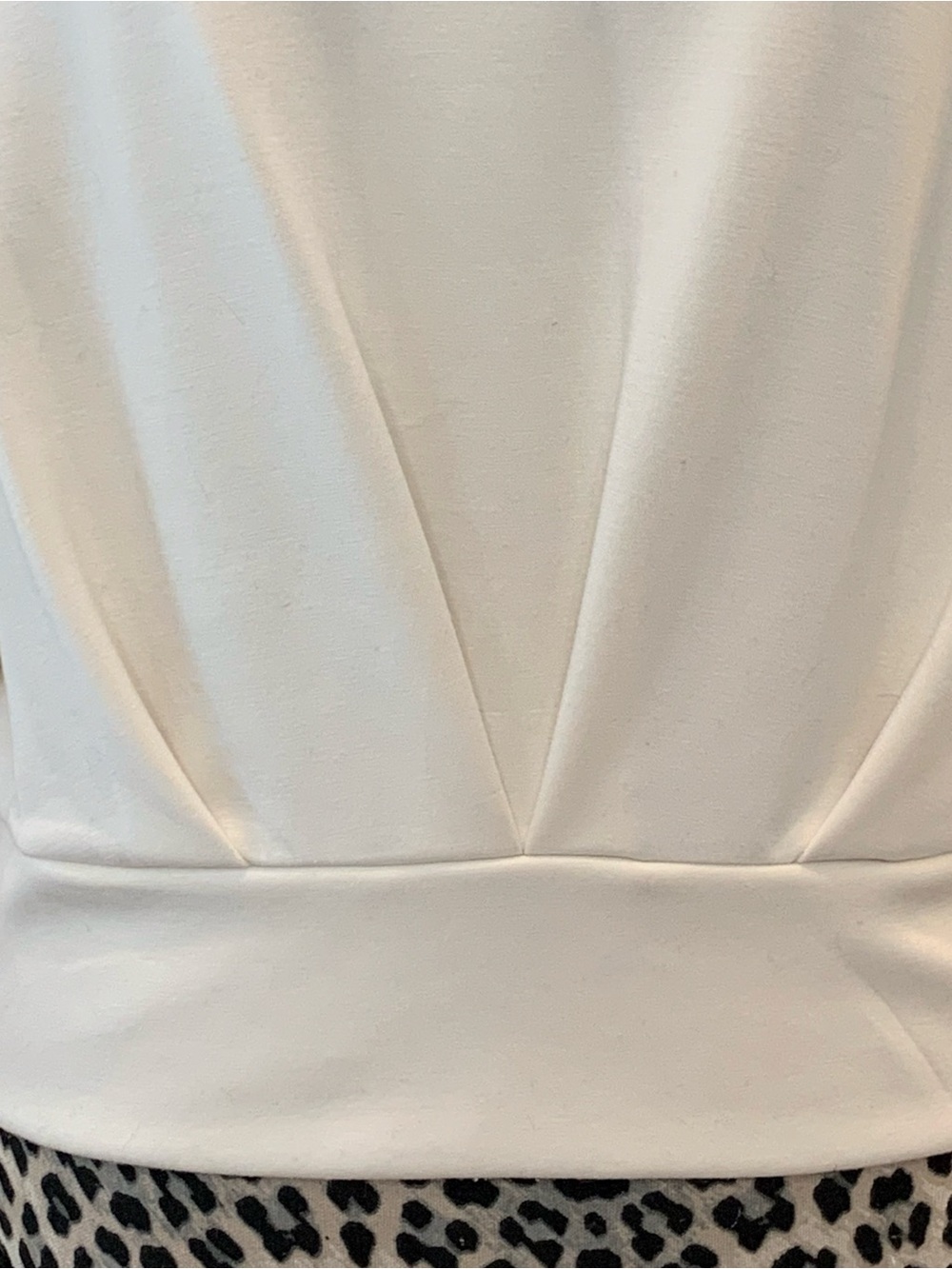 Pullover Sweatshirt Ivory with Rose Appliqué Sleeves by T Tahari - Picture 3 of 10